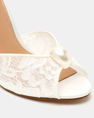 PRIYA Pearl White Lace Mule Women's Heel | Steve Madden for Sale