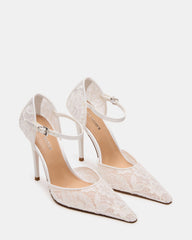 AVANT White Lace Pointed-Toe Stiletto Pump Women's Heel | Steve Madden on Sale