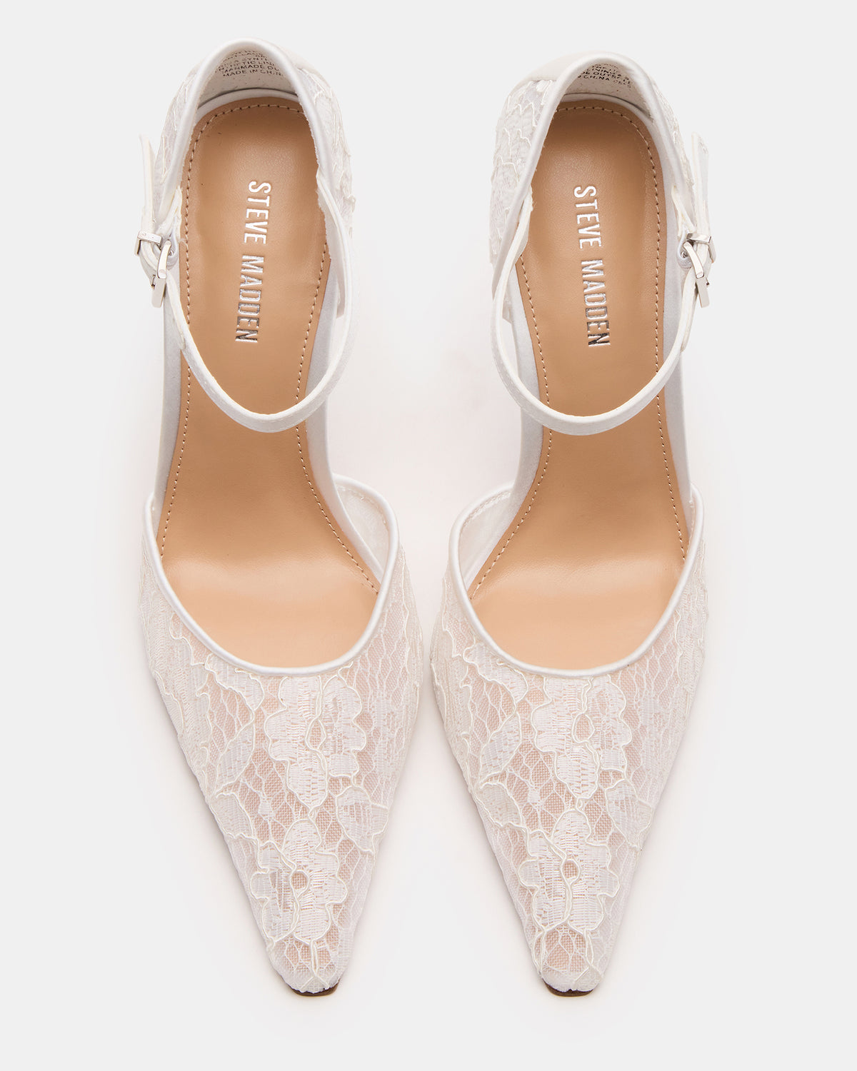 AVANT White Lace Pointed-Toe Stiletto Pump Women's Heel | Steve Madden on Sale