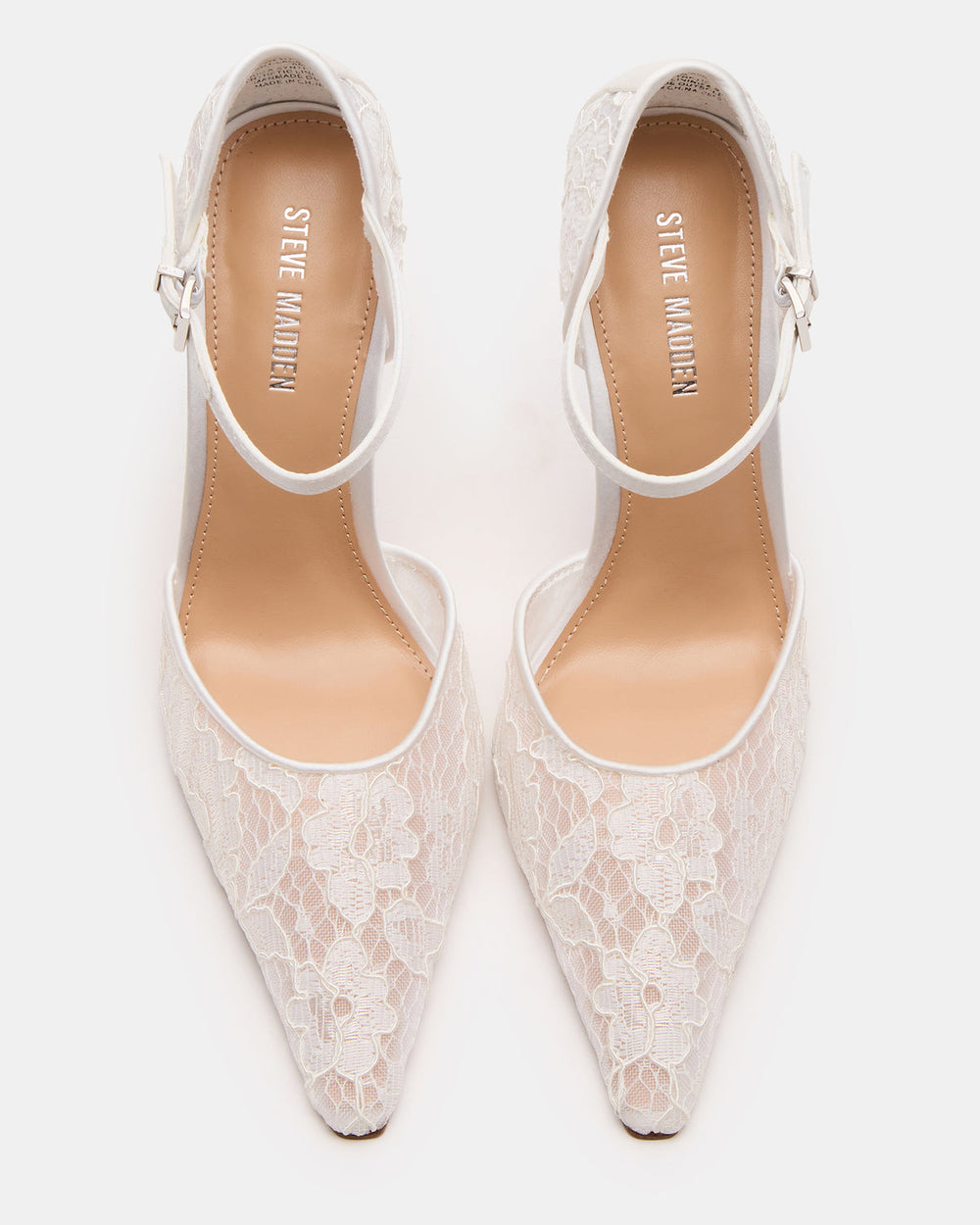 AVANT White Lace Pointed-Toe Stiletto Pump Women's Heel | Steve Madden on Sale