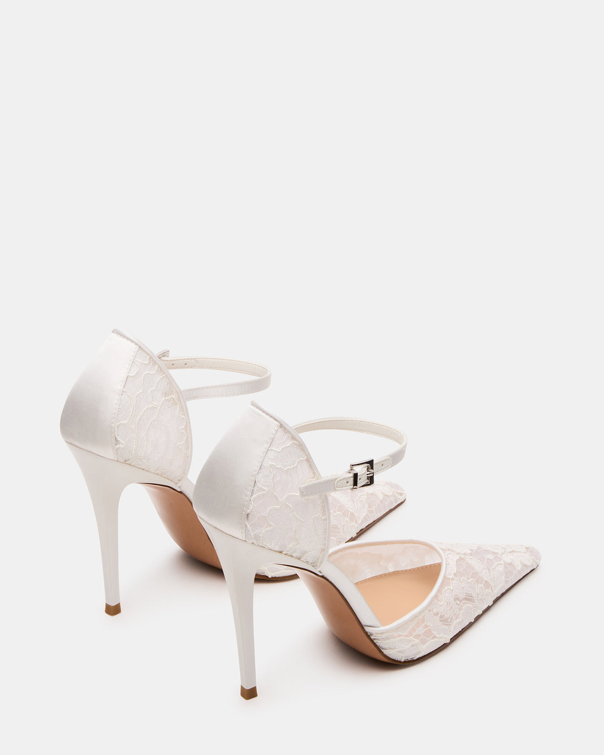 AVANT White Lace Pointed-Toe Stiletto Pump Women's Heel | Steve Madden on Sale