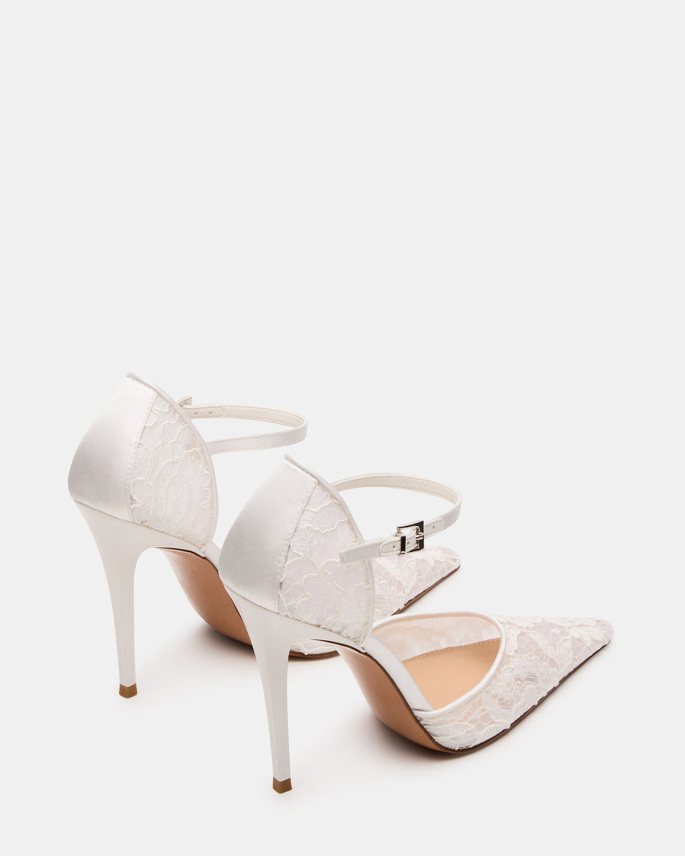 AVANT White Lace Pointed-Toe Stiletto Pump Women's Heel | Steve Madden on Sale