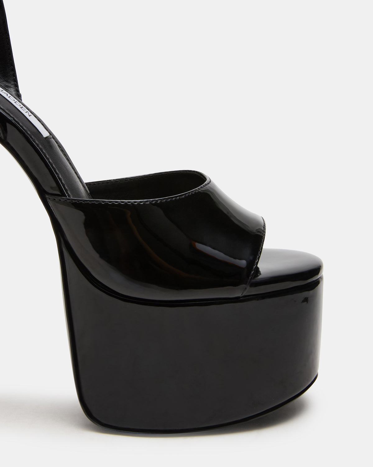 OLYSSIA Black Platform Stiletto Ankle Strap Women's Heel | Steve Madden online
