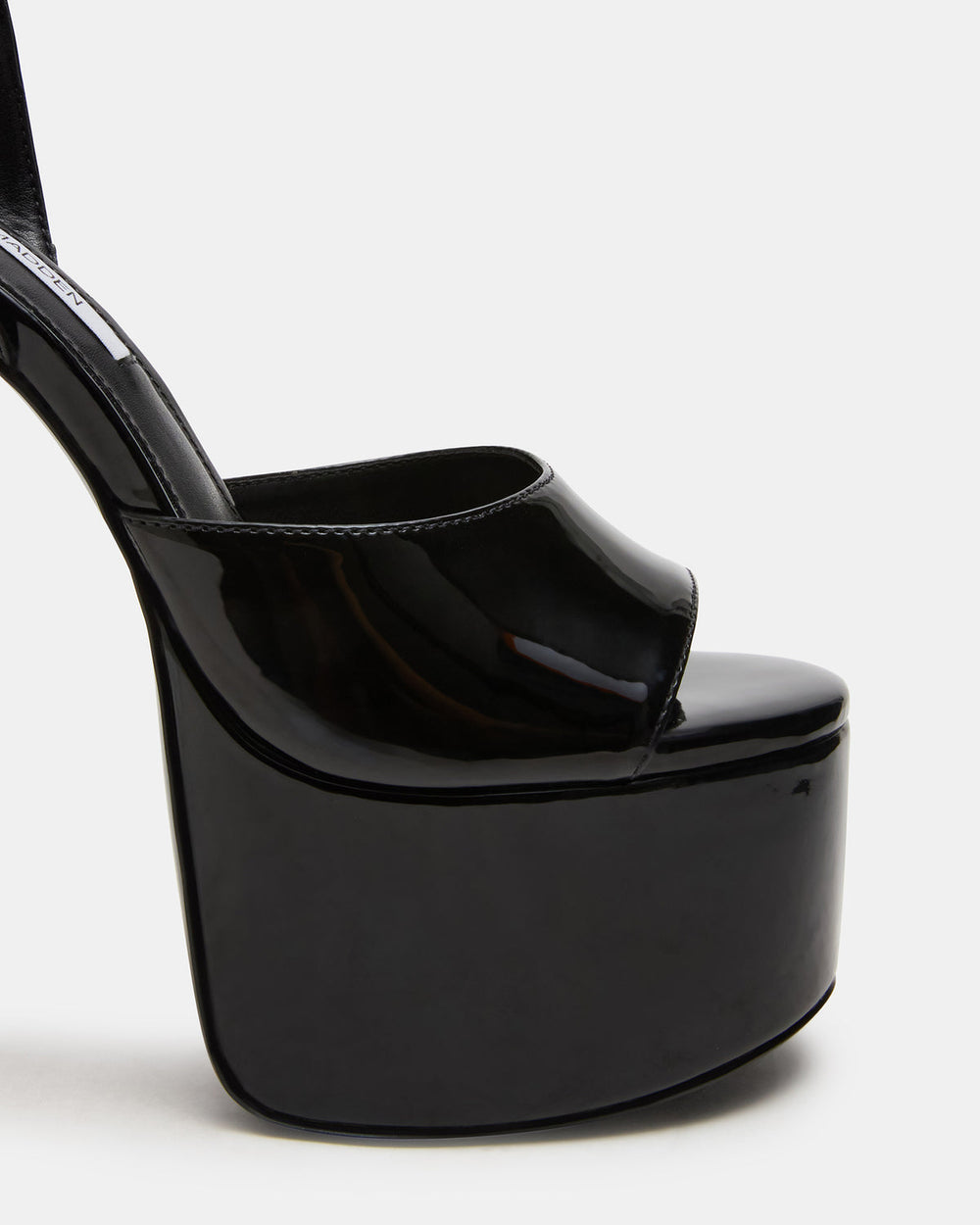 OLYSSIA Black Platform Stiletto Ankle Strap Women's Heel | Steve Madden online