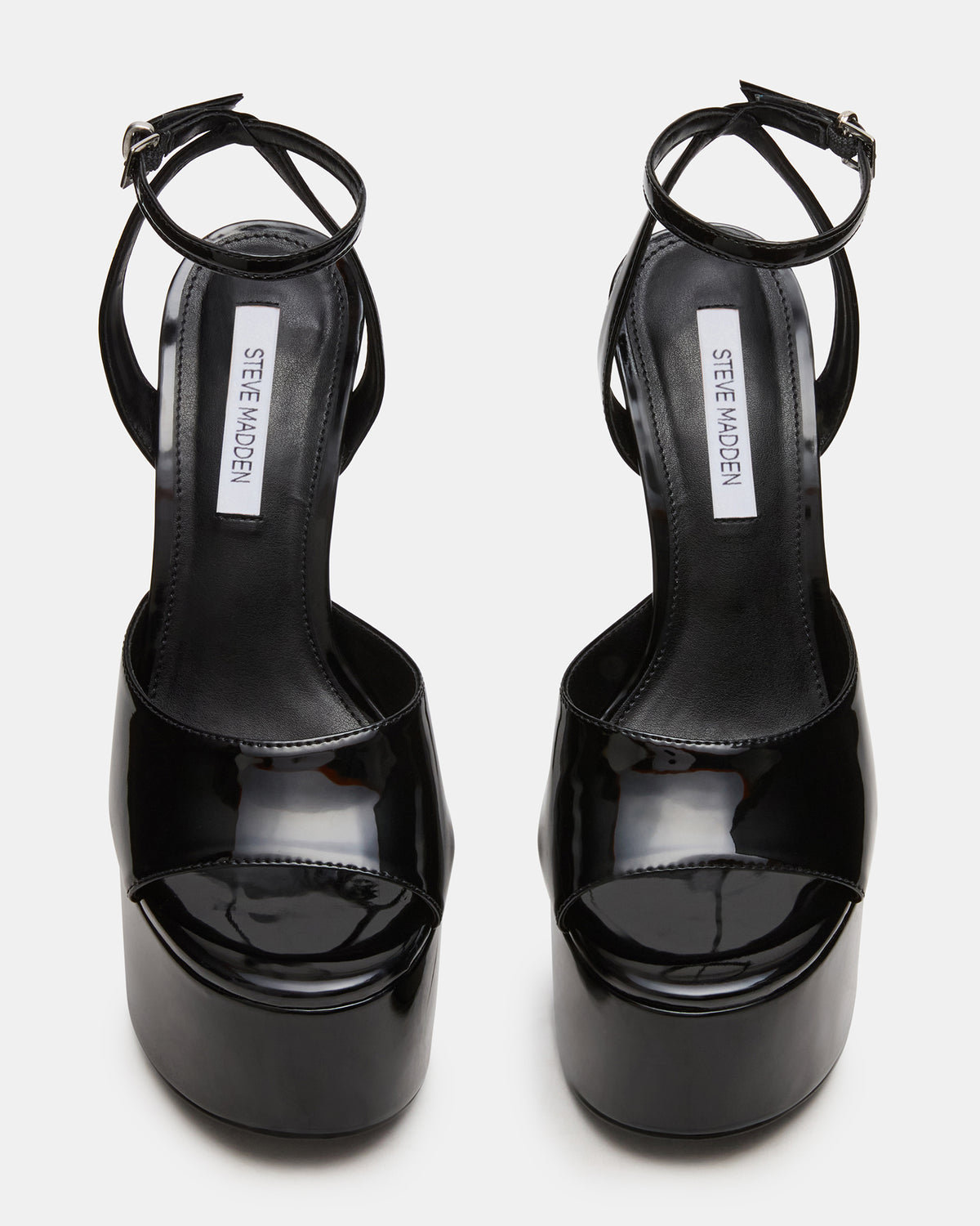 OLYSSIA Black Platform Stiletto Ankle Strap Women's Heel | Steve Madden online