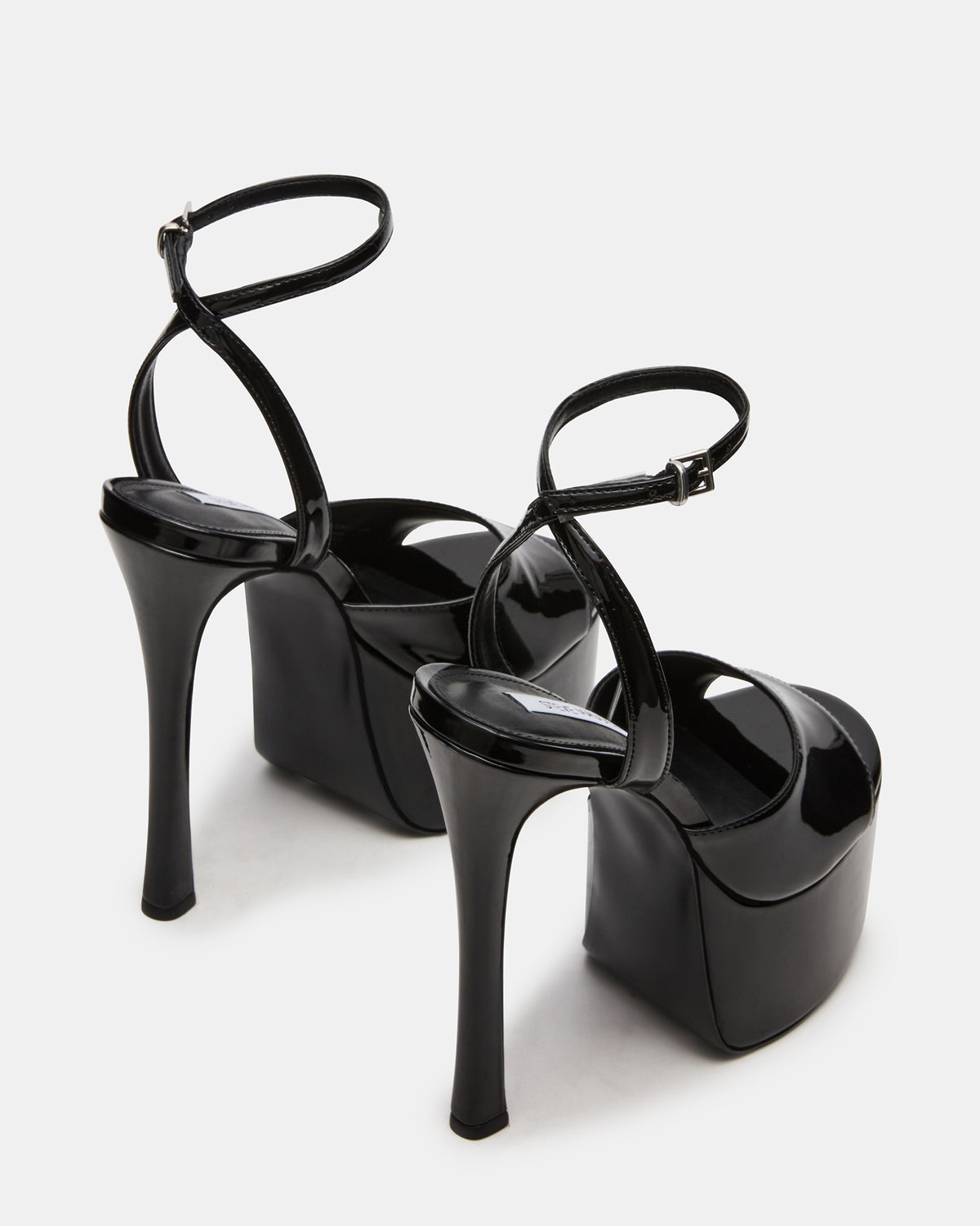 OLYSSIA Black Platform Stiletto Ankle Strap Women's Heel | Steve Madden online