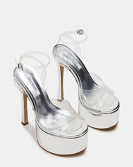 OLYSSIA Clear Platform Stiletto Ankle Strap Women's Heel | Steve Madden US