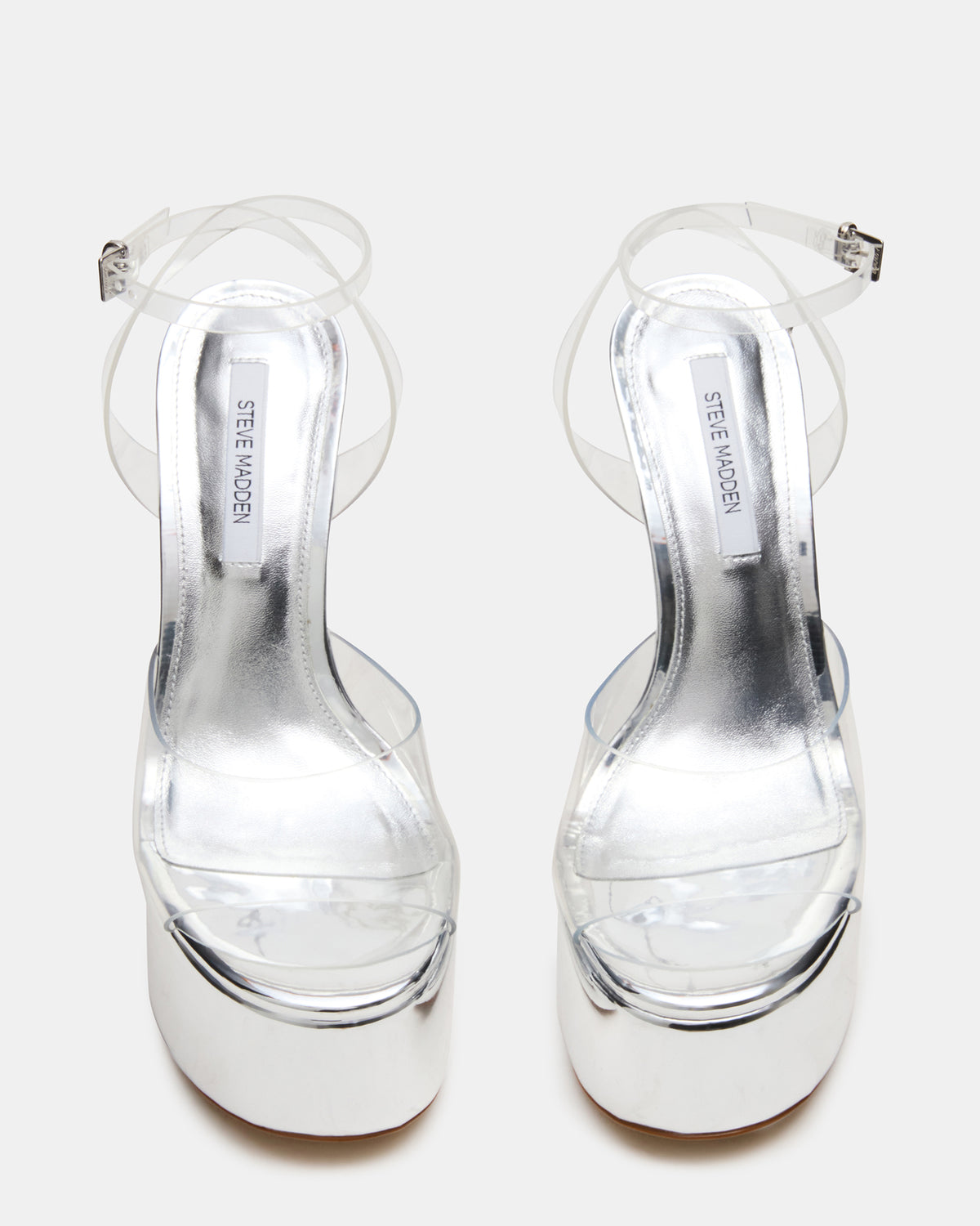 OLYSSIA Clear Platform Stiletto Ankle Strap Women's Heel | Steve Madden US