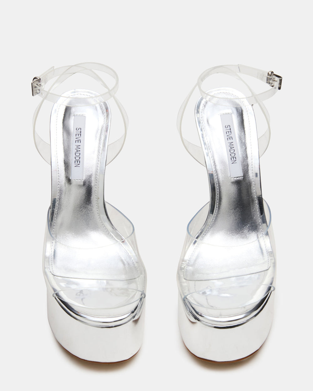 OLYSSIA Clear Platform Stiletto Ankle Strap Women's Heel | Steve Madden US