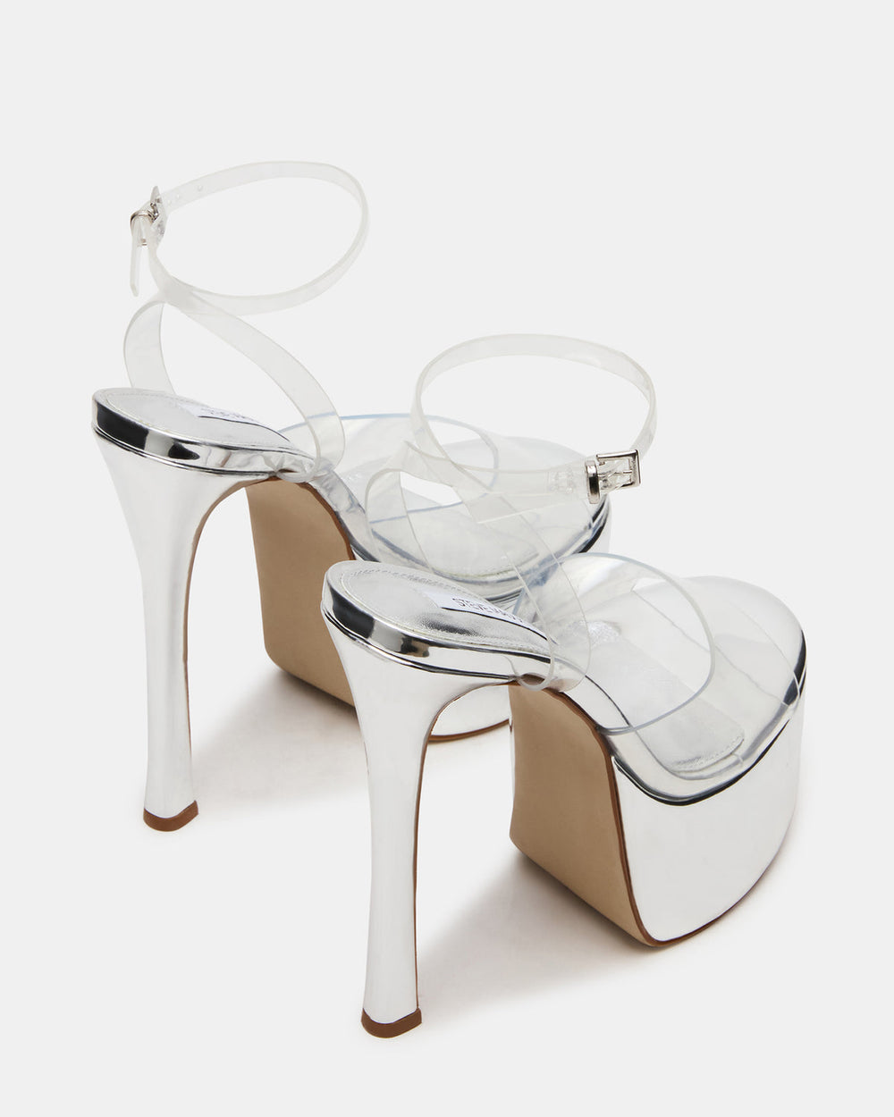 OLYSSIA Clear Platform Stiletto Ankle Strap Women's Heel | Steve Madden US