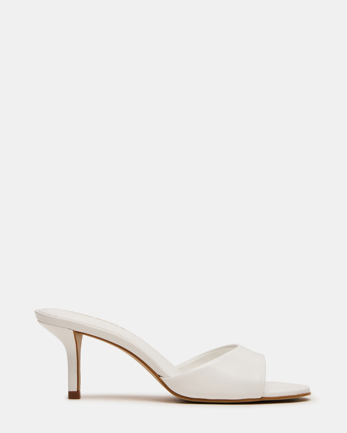 KENDRIX White Leather Mule Stiletto Women's Heel | Steve Madden outlet