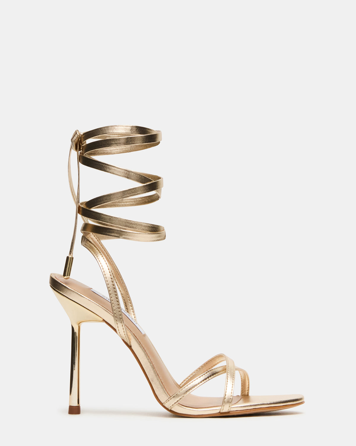 NERI Champagne Strappy Stiletto Round-Toe Women's Heel | Steve Madden for Sale