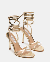 NERI Champagne Strappy Stiletto Round-Toe Women's Heel | Steve Madden for Sale