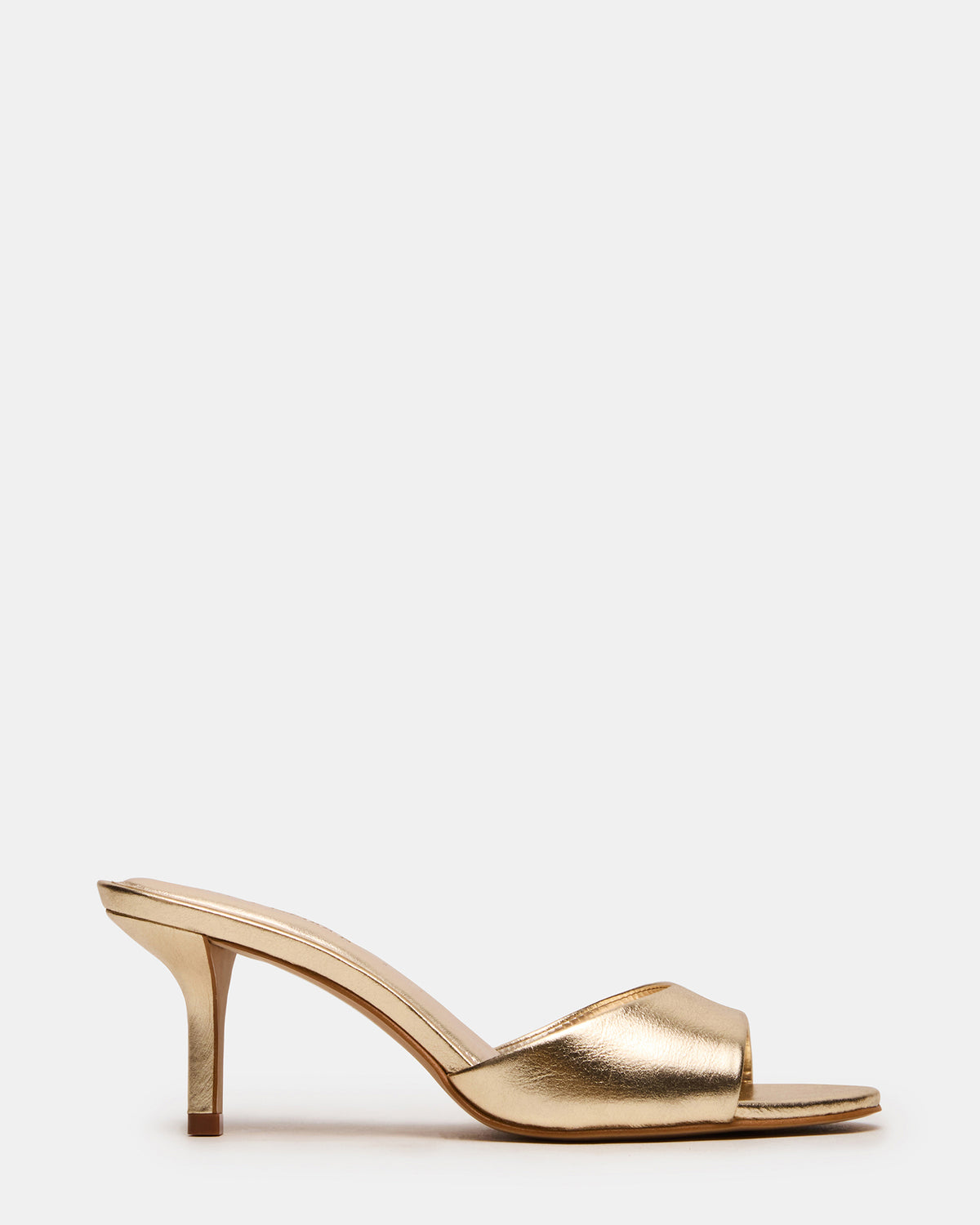 KENDRIX Gold Leather Mule Stiletto Women's Heel | Steve Madden near me