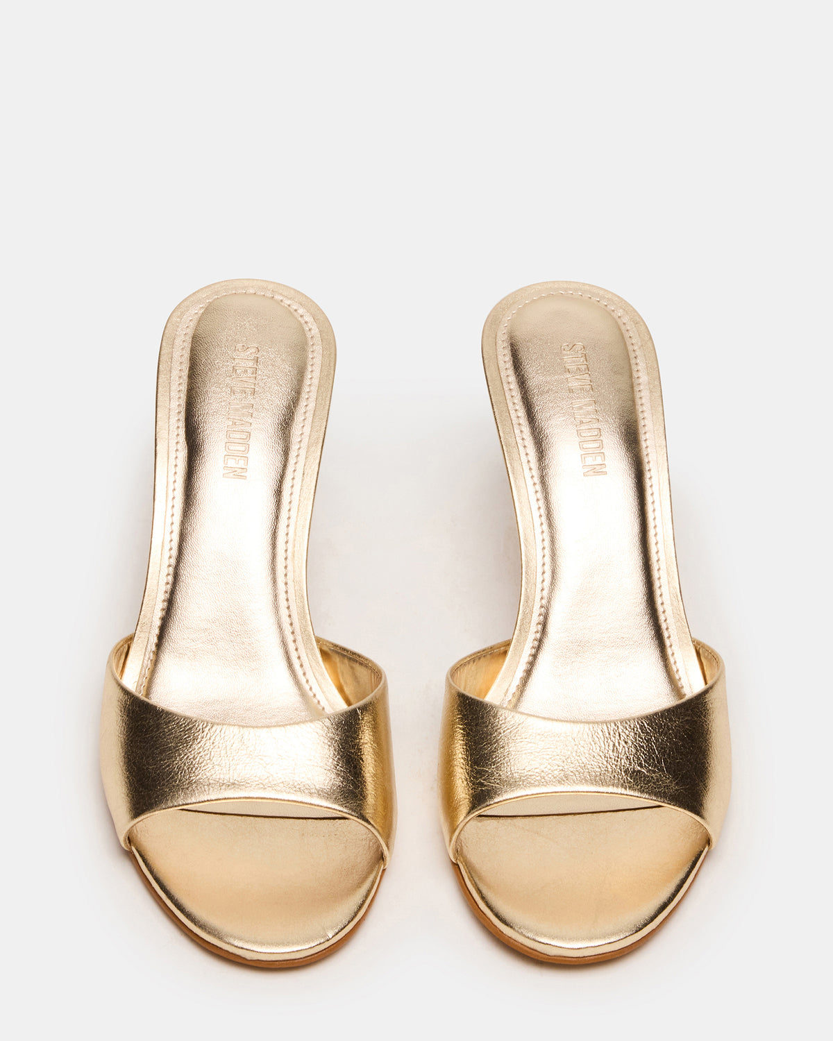 KENDRIX Gold Leather Mule Stiletto Women's Heel | Steve Madden near me
