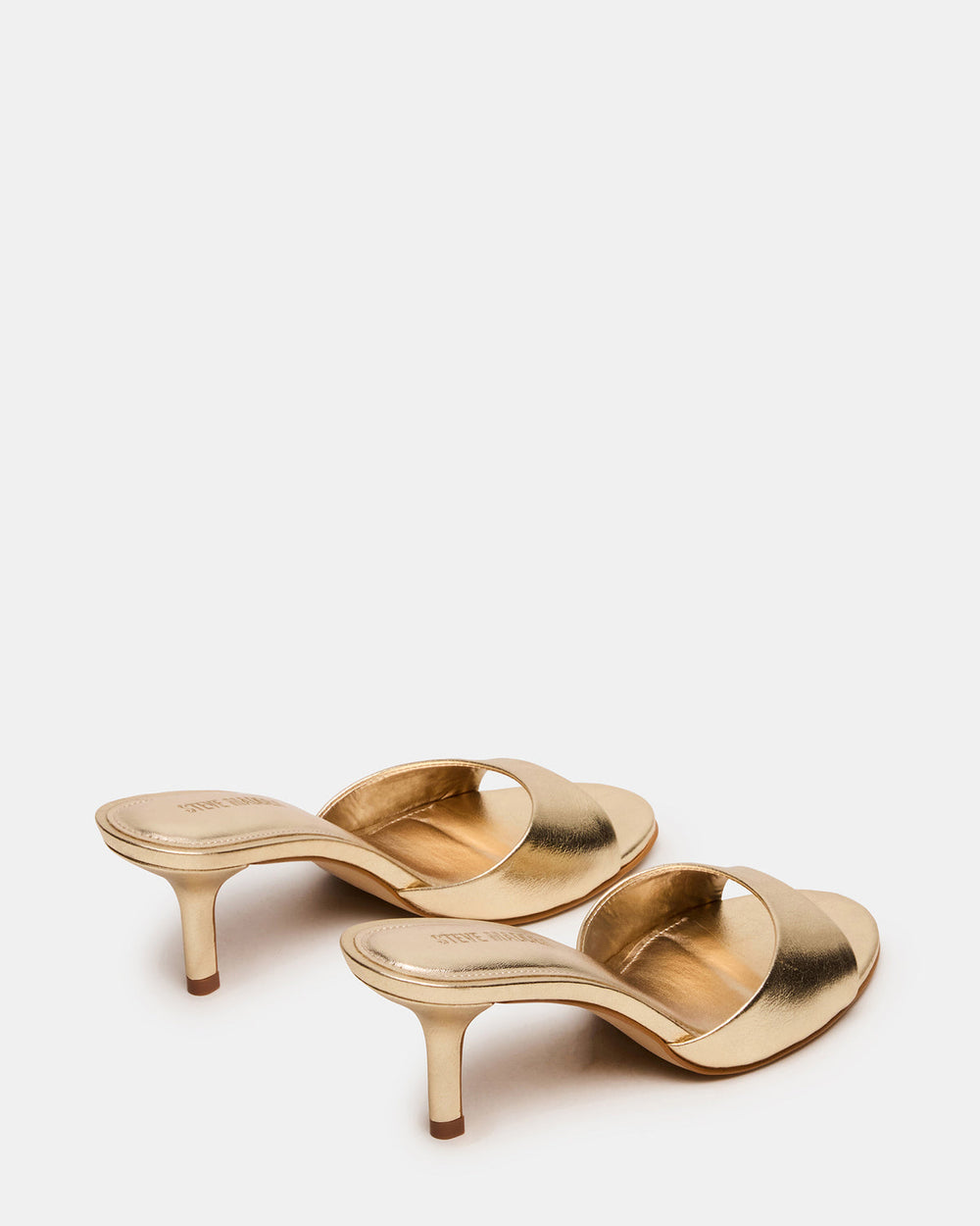 KENDRIX Gold Leather Mule Stiletto Women's Heel | Steve Madden near me