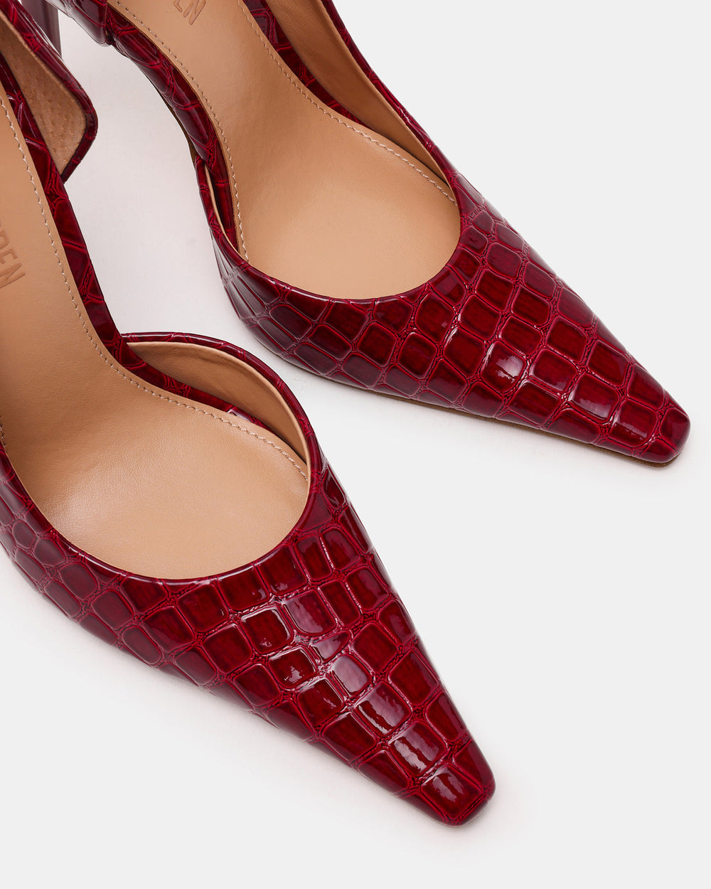 ELEGANT Red Crocodile Pointed-Toe Stiletto Pump Women's Heel | Steve Madden discount