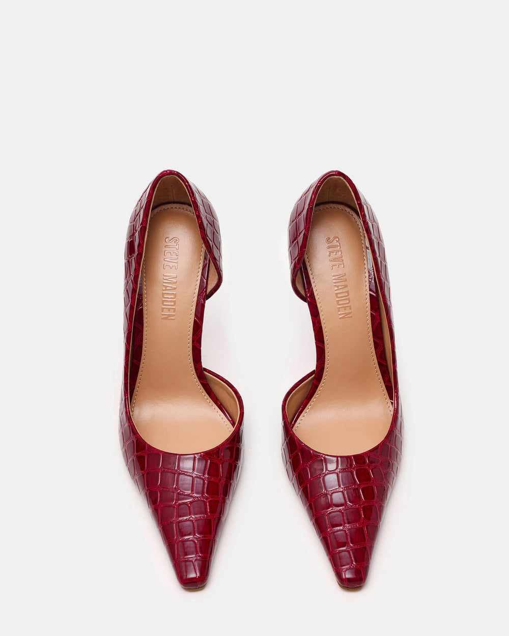 ELEGANT Red Crocodile Pointed-Toe Stiletto Pump Women's Heel | Steve Madden discount