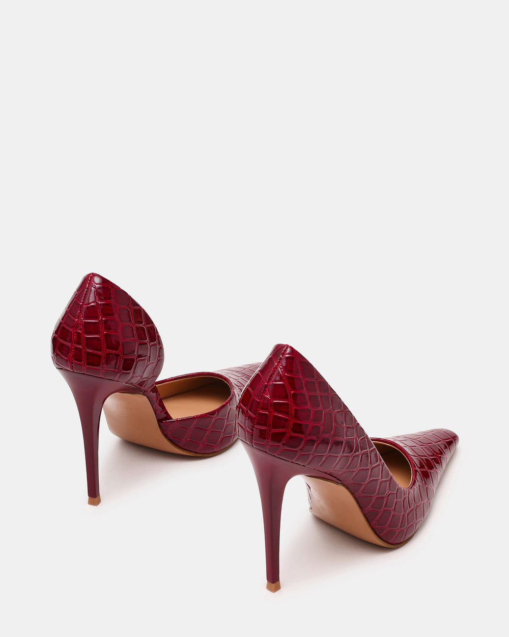 ELEGANT Red Crocodile Pointed-Toe Stiletto Pump Women's Heel | Steve Madden discount