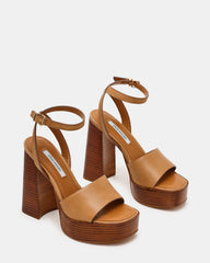 FLORIA Banana Leather Women's Platform Square-Toe Block Heel | Steve Madden outlet