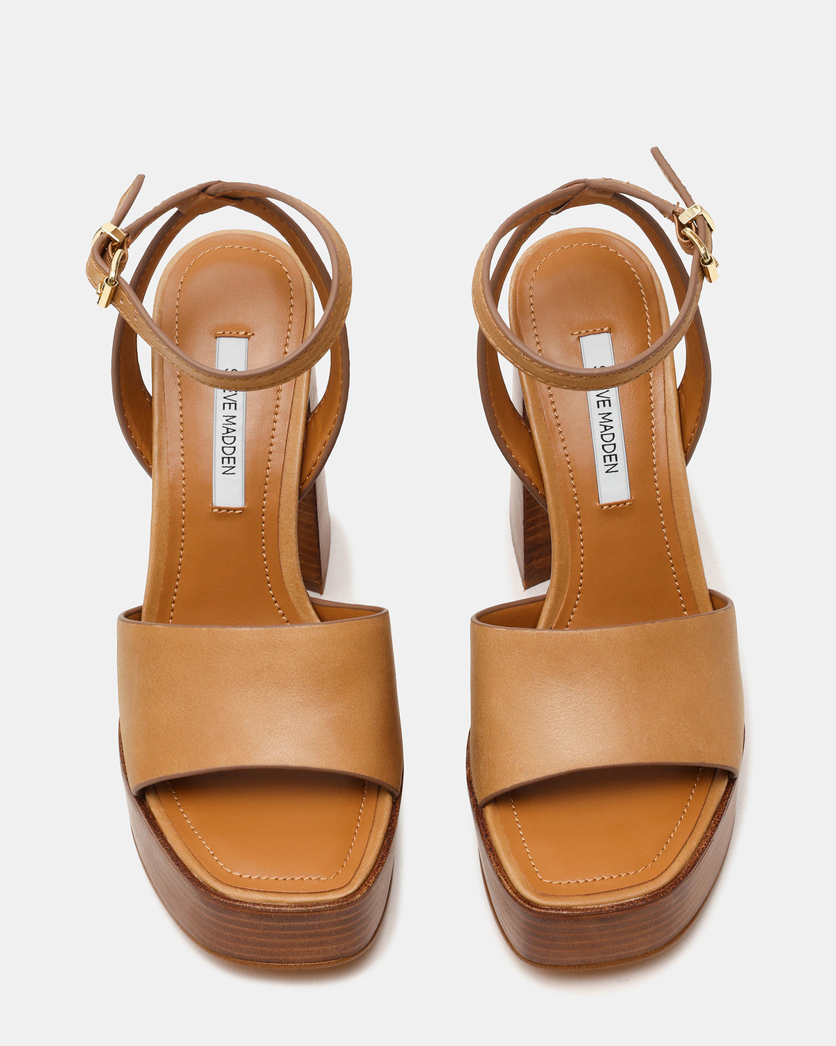 FLORIA Banana Leather Women's Platform Square-Toe Block Heel | Steve Madden outlet