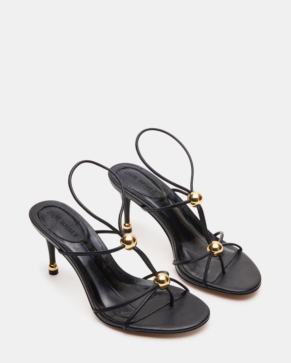 RAMOS Black Strappy Stiletto Women's Heel | Steve Madden outlet