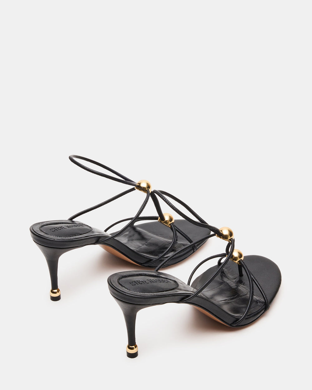 RAMOS Black Strappy Stiletto Women's Heel | Steve Madden outlet