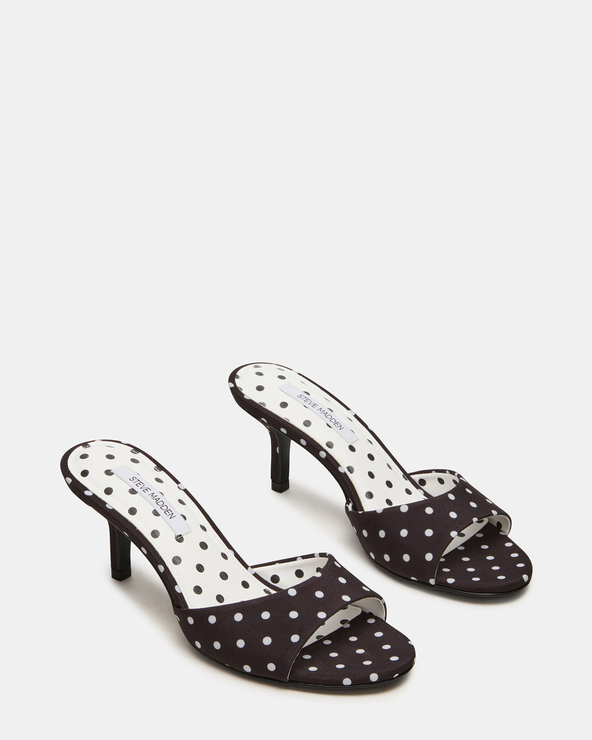 KENDRIX Black/White Mule Stiletto Women's Heel | Steve Madden Sale