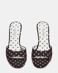 KENDRIX Black/White Mule Stiletto Women's Heel | Steve Madden Sale