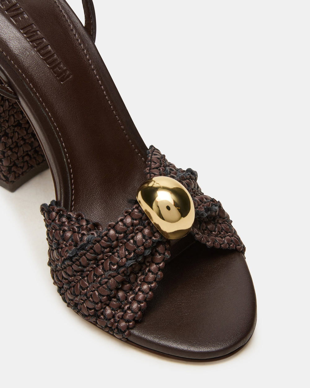 CHEYLA Brown Multi Raffia Women's Block Heels | Steve Madden online