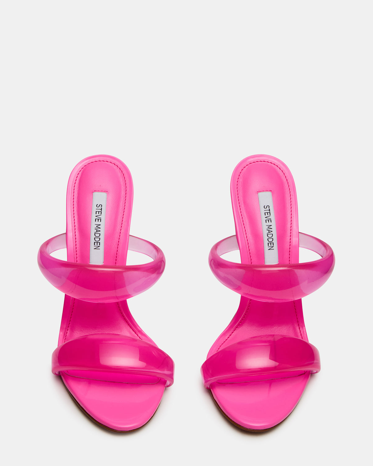SATURN Jelly Pink Stiletto Mule Women's Heel | Steve Madden outlet