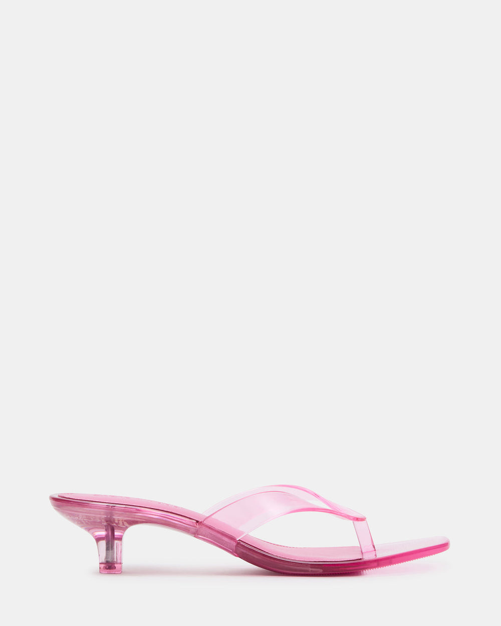 TRACIE Jelly Pink Thong Strap Women's Kitten Heel | Steve Madden outlet
