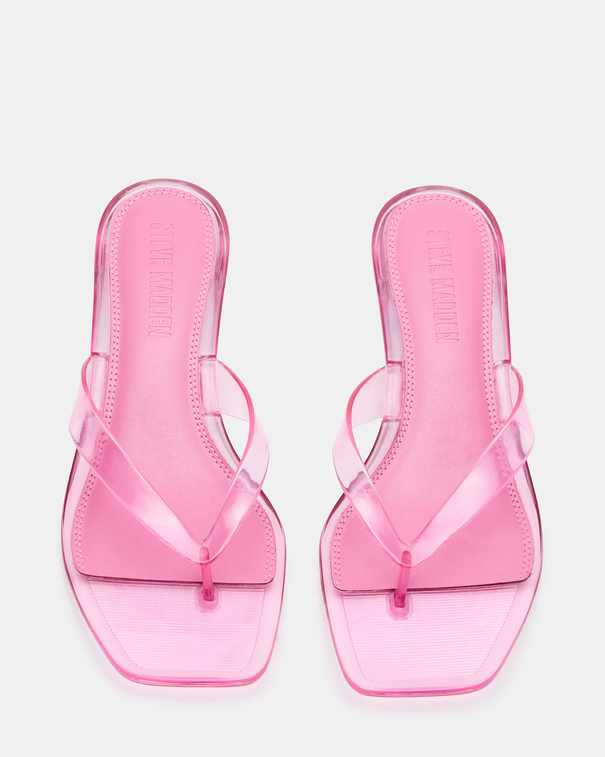 TRACIE Jelly Pink Thong Strap Women's Kitten Heel | Steve Madden outlet
