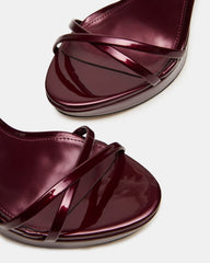 JUNI Cherry Pearl Criss Cross Stiletto Ankle Strap Women's Heel | Steve Madden Sale