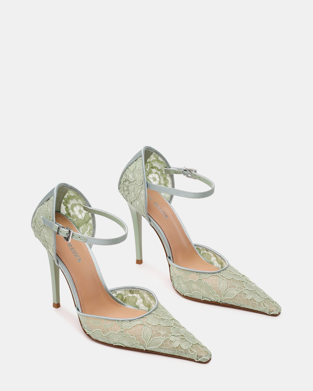 AVANT Pistachio Lace Pointed-Toe Stiletto Pump Women's Heel | Steve Madden on Sale