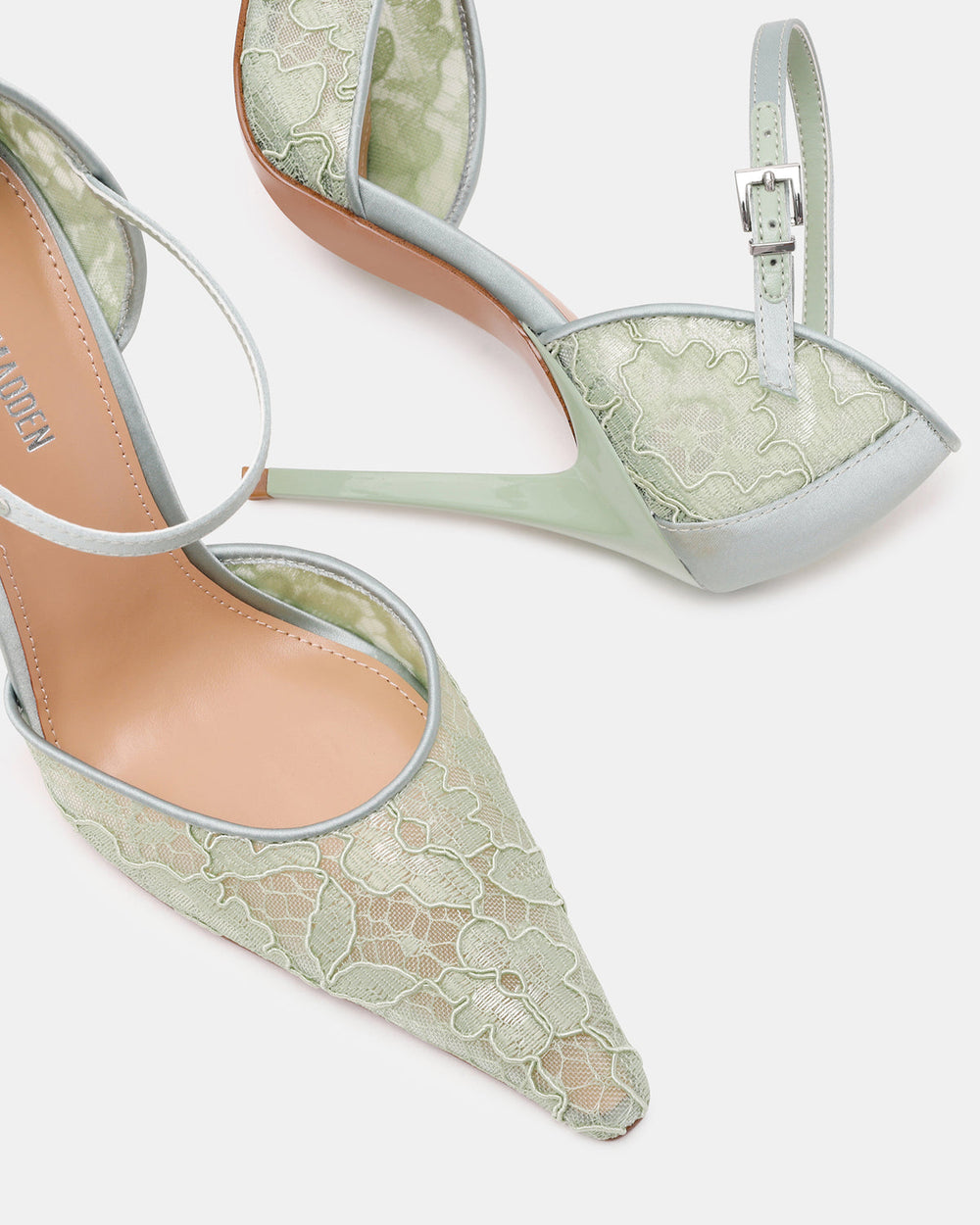 AVANT Pistachio Lace Pointed-Toe Stiletto Pump Women's Heel | Steve Madden on Sale