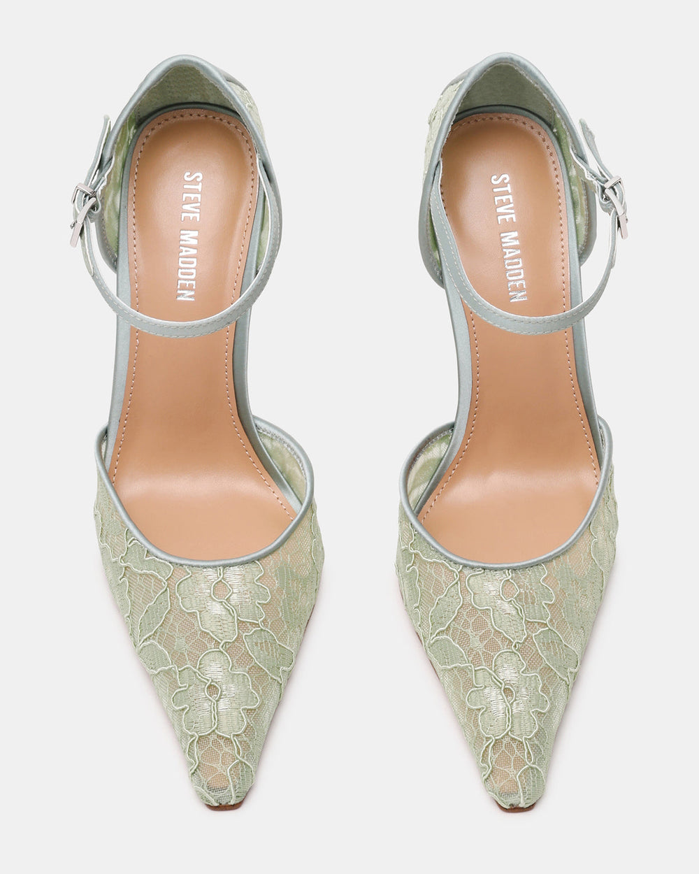 AVANT Pistachio Lace Pointed-Toe Stiletto Pump Women's Heel | Steve Madden on Sale
