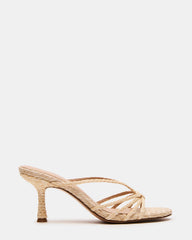 EDNA Natural Raffia Strappy Mule Women's Heel | Steve Madden near me