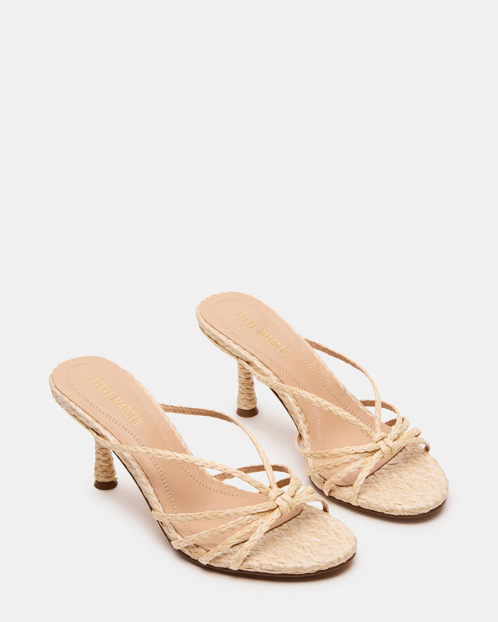 EDNA Natural Raffia Strappy Mule Women's Heel | Steve Madden near me