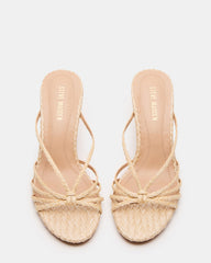 EDNA Natural Raffia Strappy Mule Women's Heel | Steve Madden near me