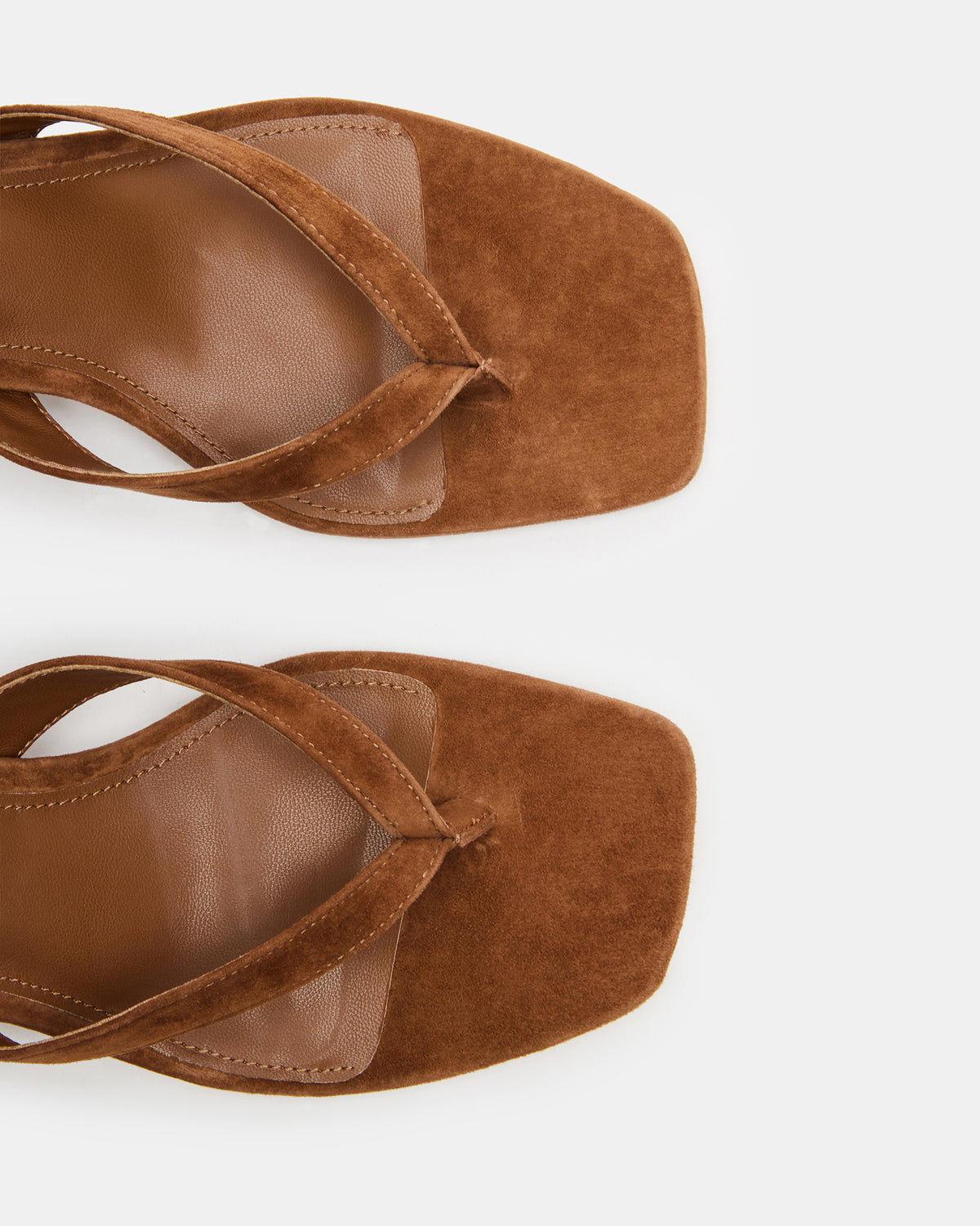 TRACIE Chestnut Suede Thong Strap Women's Kitten Heel | Steve Madden discount