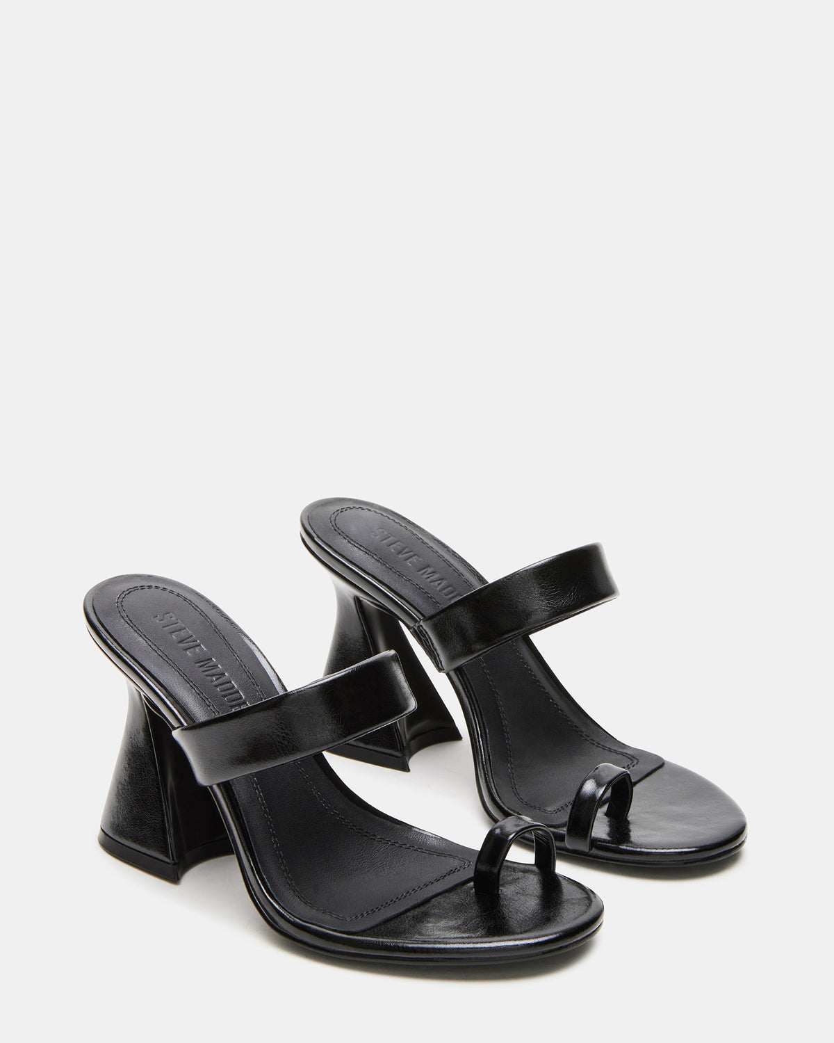 RENIE Black Women's Open Toe Mule Heel | Steve Madden for Sale