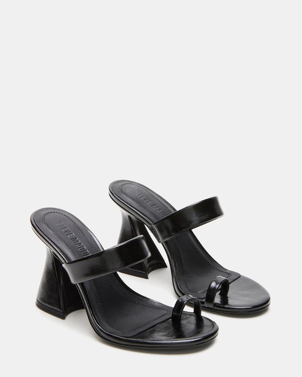 RENIE Black Women's Open Toe Mule Heel | Steve Madden for Sale
