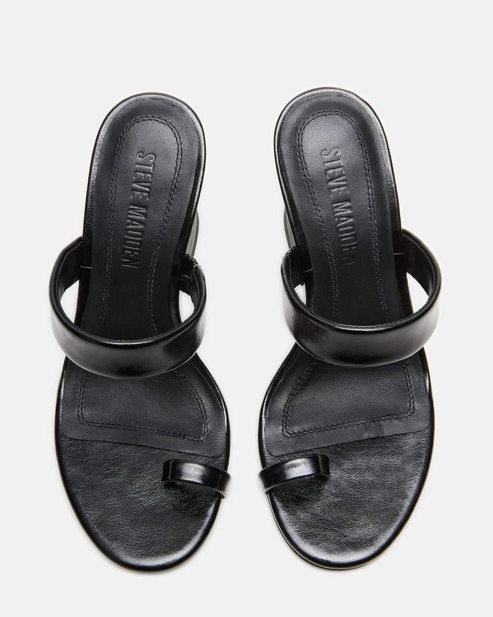 RENIE Black Women's Open Toe Mule Heel | Steve Madden for Sale