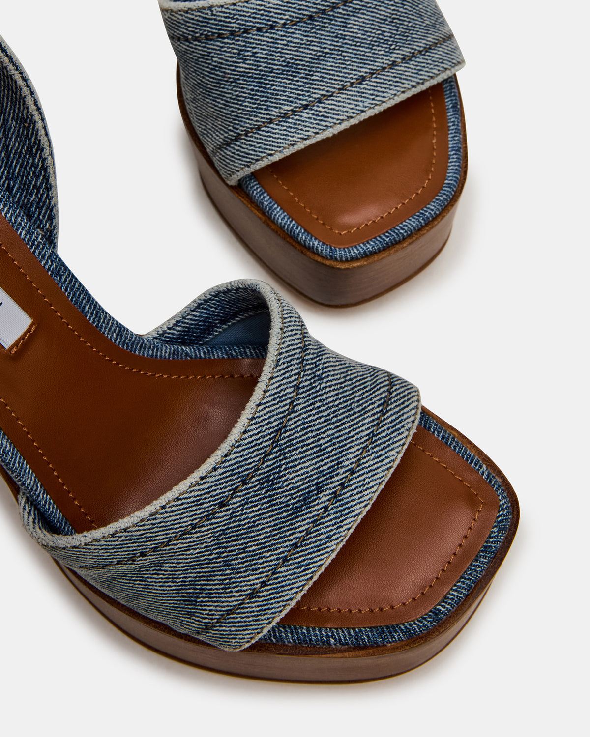 FLORIA Denim Square-Toe Block Heel Platform Women's Heel | Steve Madden near me