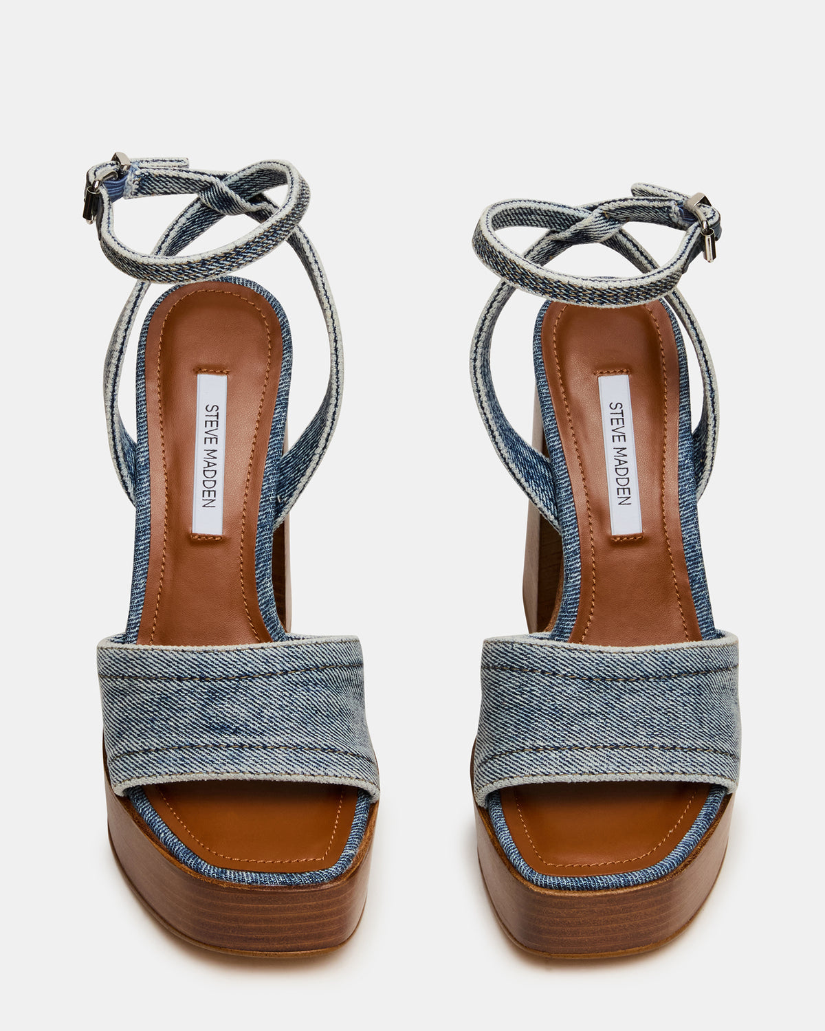 FLORIA Denim Square-Toe Block Heel Platform Women's Heel | Steve Madden near me