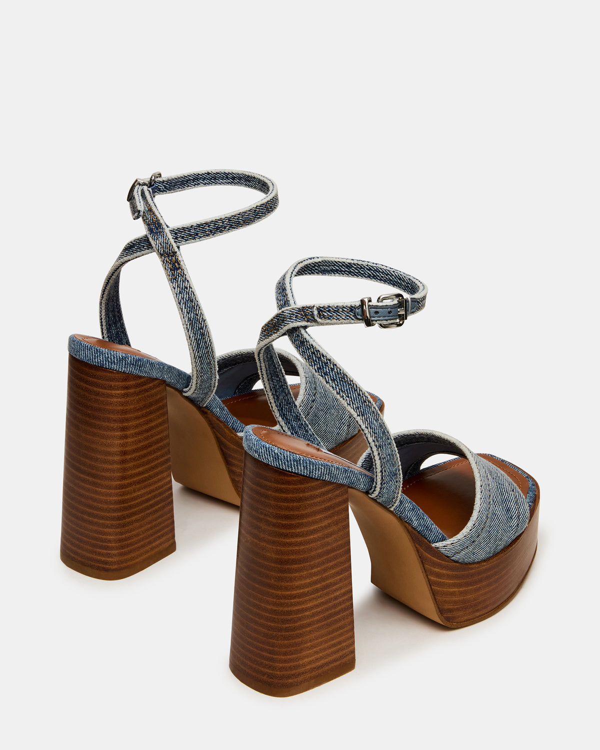 FLORIA Denim Square-Toe Block Heel Platform Women's Heel | Steve Madden near me