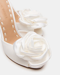 PRIYA Flower Ivory Satin Mule Women's Heel | Steve Madden discount