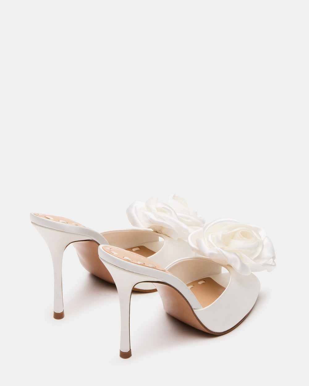 PRIYA Flower Ivory Satin Mule Women's Heel | Steve Madden discount