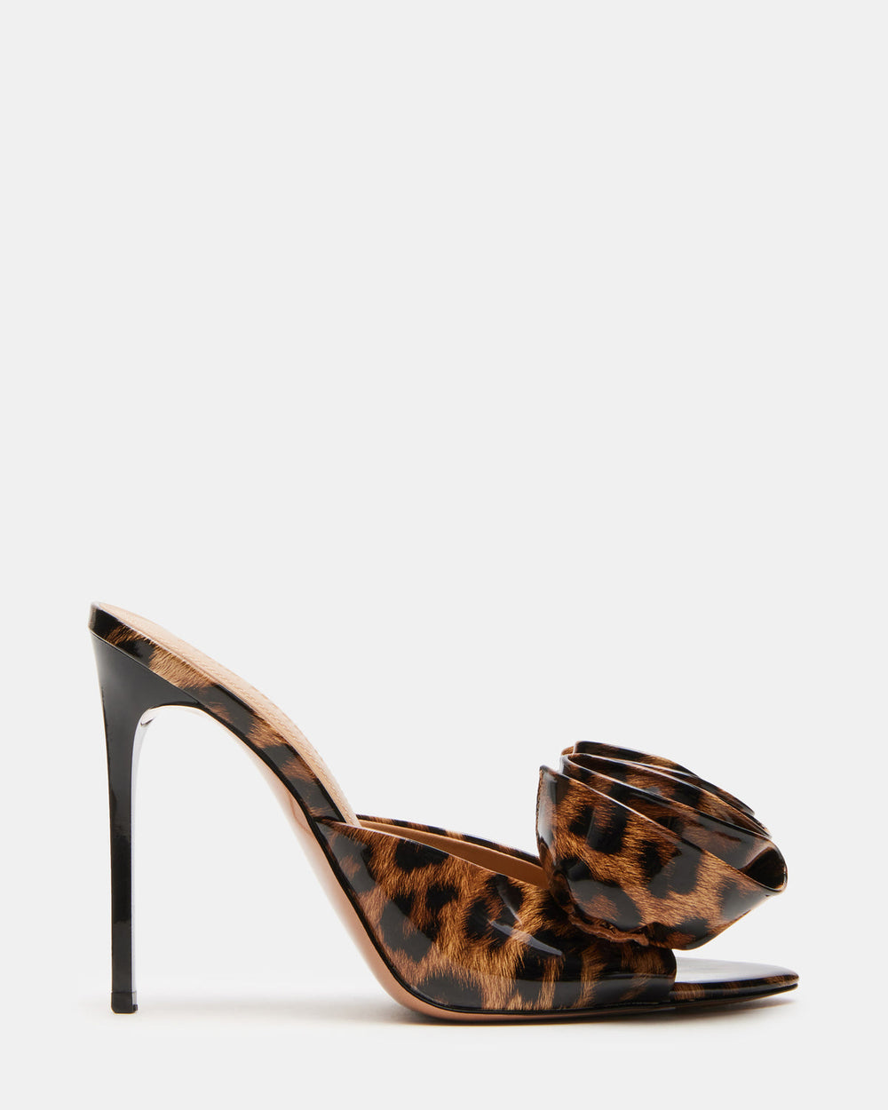 AFFINITY Leopard Patent Women's Multi Pointed-Toe Stiletto Mule Heel | Steve Madden online